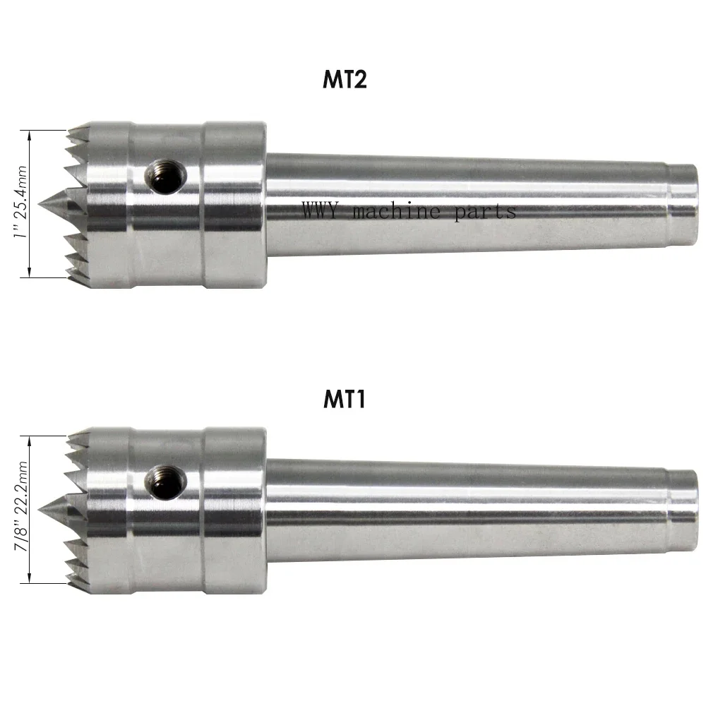 1pc Wood Lathe Drive Center Turning Spur MT1 MT2 with Spring Loaded Point Woodturing Woodworking Wood Turning Tools Accessories