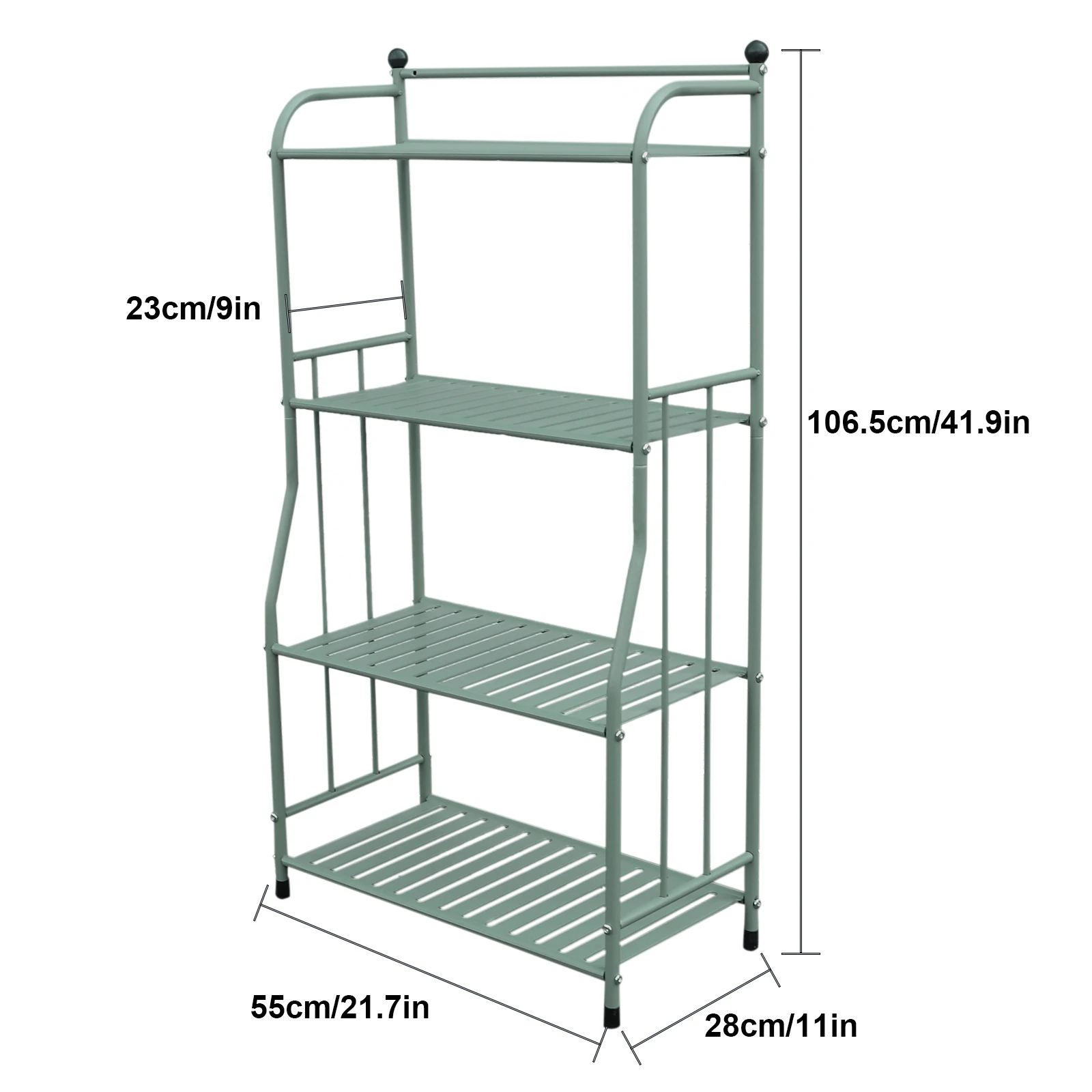 4 Tier Kitchen Storage Shelf Rack Bathroom Shelf Durable High Reliability