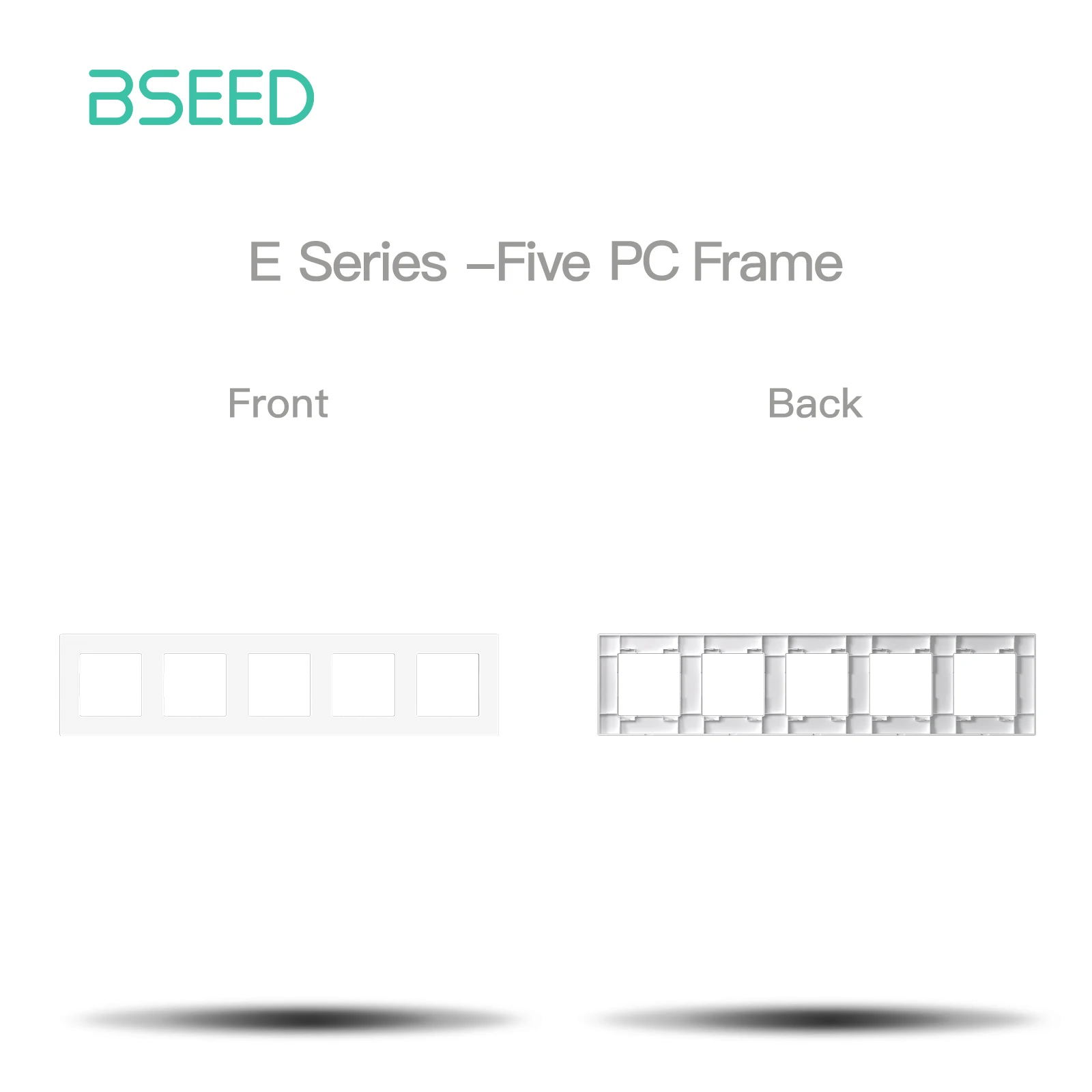 BSEED Zigbee 1/2/3/4-fach Smart-Lichtschalter für Vorhänge und Jalousien, Dimmer-Schalter mit mechanischen Tasten, Steckdosen, USB-C, DIY-Teile, Kunststoffrahmen