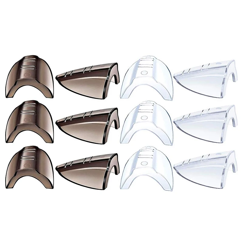 6 Pairs Safety Eyeglasses Side Shields Clear/Brown Flexible Slip Fits Small to Medium Eyeglasses Universal