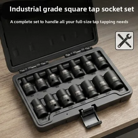 Square Tap Sleeve Set 1/2 Inch Wire Return Sleeve Inner Square Hole Wrench Pneumatic Wrench Two-end Set Chaves Ferramentas