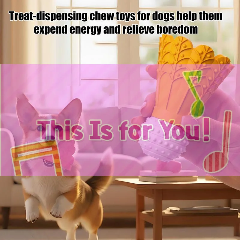 【HMA】Badminton Shape Bite-Resistant Dog Toy Interactive Chew Toy Relieves Boredom Teeth Grinding Stick Puzzle For Dogs Self-Fun