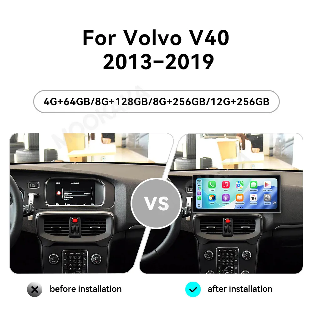 Android 15 Radio 15.8 INCH For Volvo V40 2013~2019 Qualcomm Carplay Multimedia Player Navigation Car Stereo Receiver Head Unit