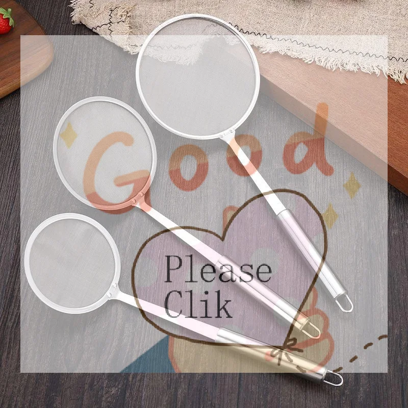 304 Stainless Steel Fine Mesh Filter Handheld 100 Mesh Super Dense Strainer Sieve Multi-Function Vegetable Oil Separator Filter