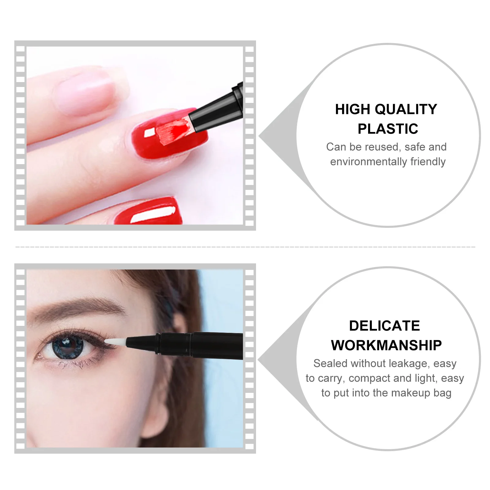4Pcs Leere Wimpern Wachstum Flüssigkeit Rohr Nagel Öl Stift Kunststoff Behälter Pinsel Spitze Tragbare Reise Verwenden Nagellack Stift