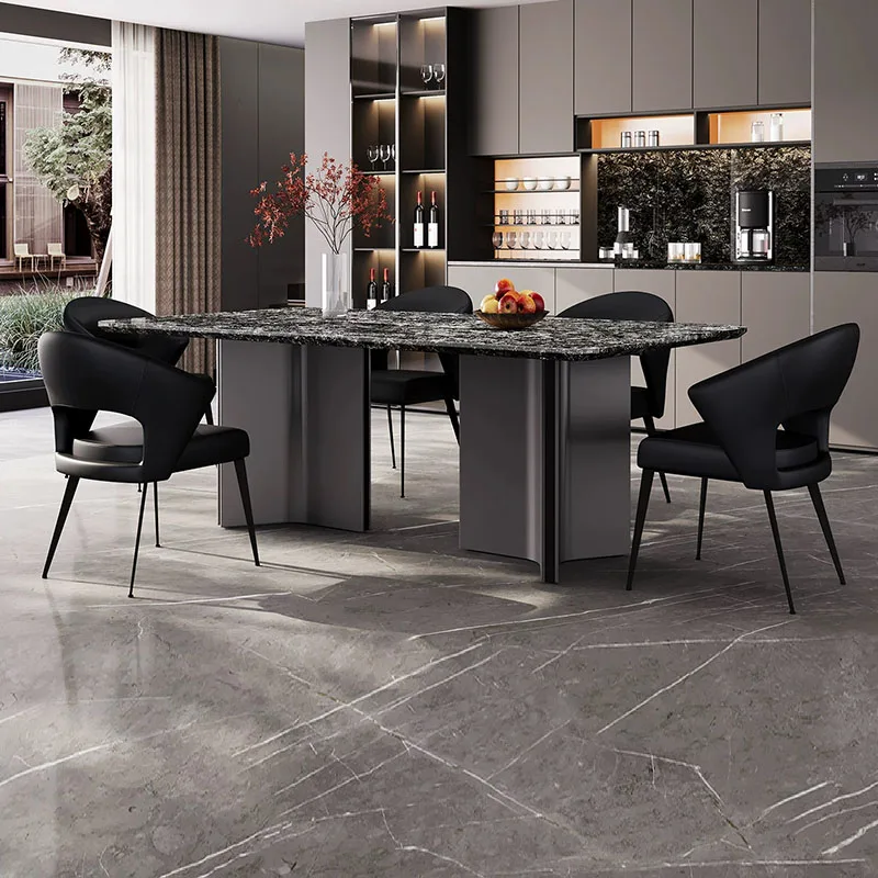 Luxury Marble Dining Table Coffee Restaurant Kitchen Modern Writing Dining Table Lounge Designer Mesas De Jantar Home Furniture