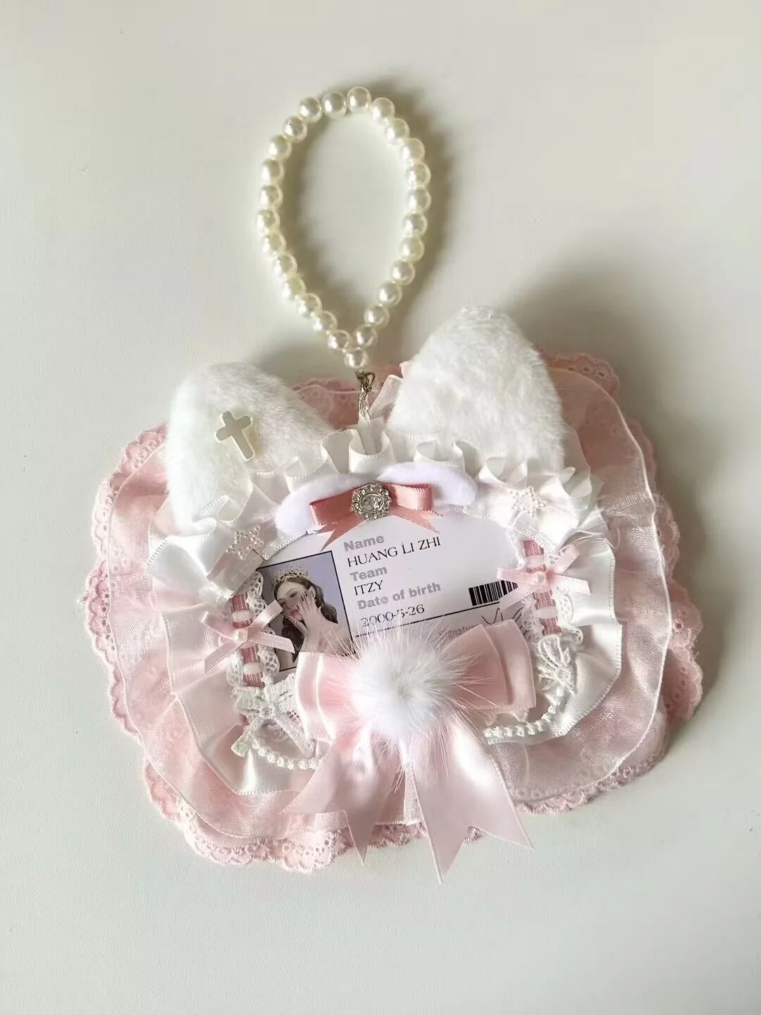 

Photocard Sleeve Top loader Horizontal Kpop Holder Card Holder Keychain Lace Handmade Idol Polaroid Kpop Supplies Collect