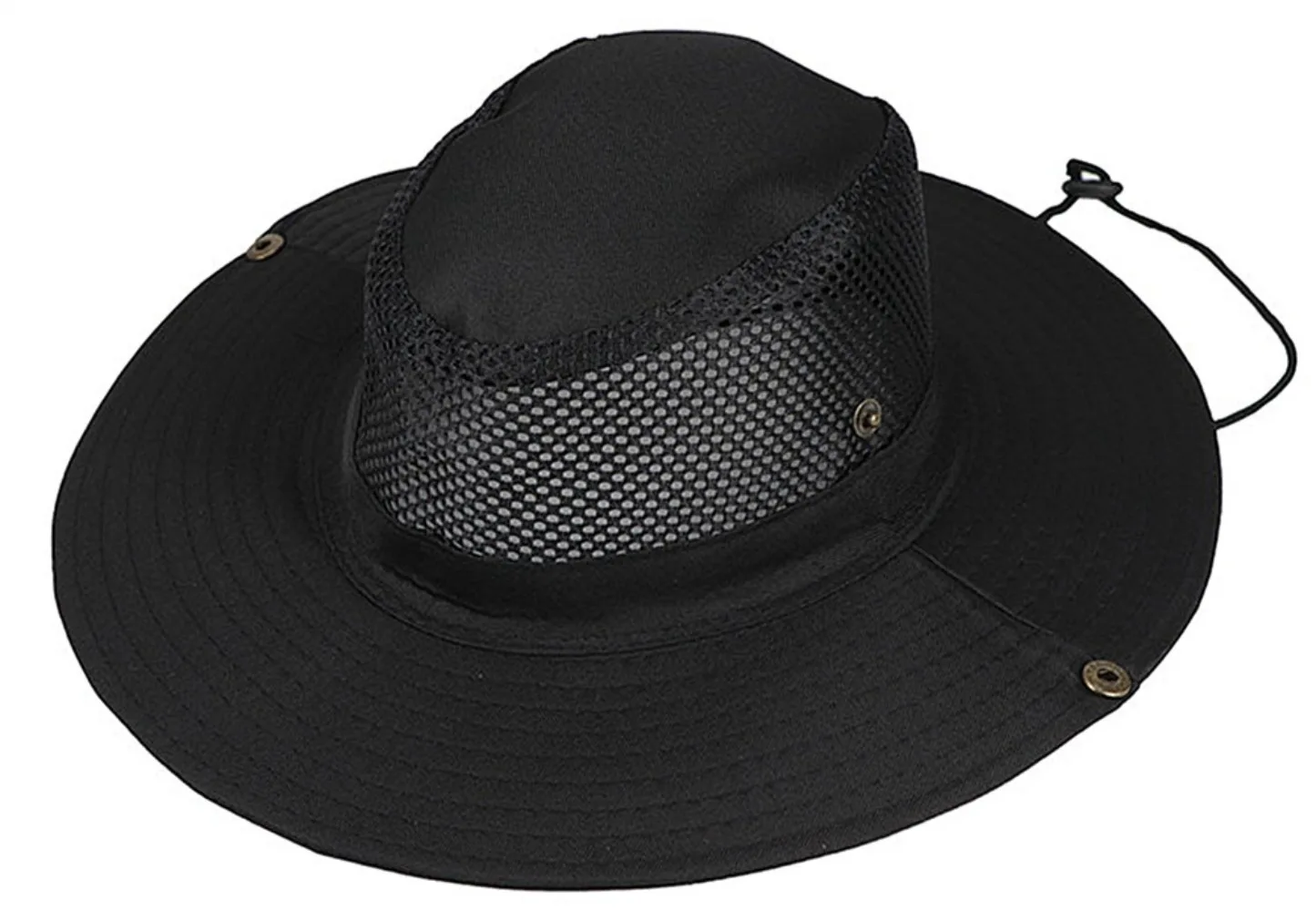 

Летняя панама-буни для рыбалки с широкими полями, сетчатым верхом и защитой от солнца, для сада и активного отдыха