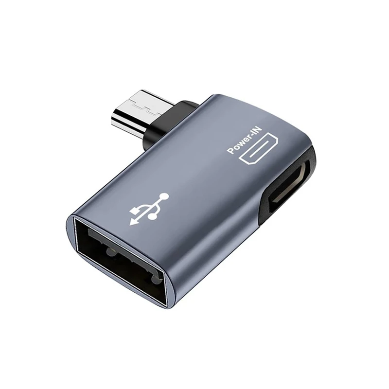 Adaptador OTG para Fire TV Stick, 90 graus, ângulo esquerdo e direito, micro-USB para USB, telefone Android, tablet, 2pcs