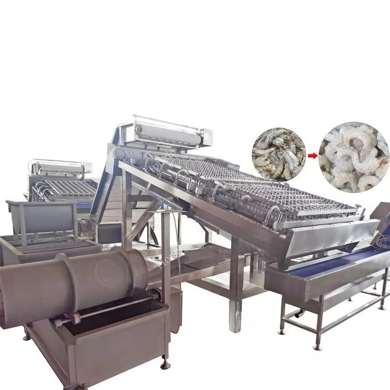 Commercial Use Fresh Shrimp Grader Selection Machine Shrimp Peeling Washing Cleaning Sorting Grading Machine Customized