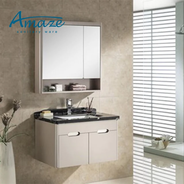 Amaze-armarios de aluminio con espejo para baño, tocador, lavabo, espacio moderno