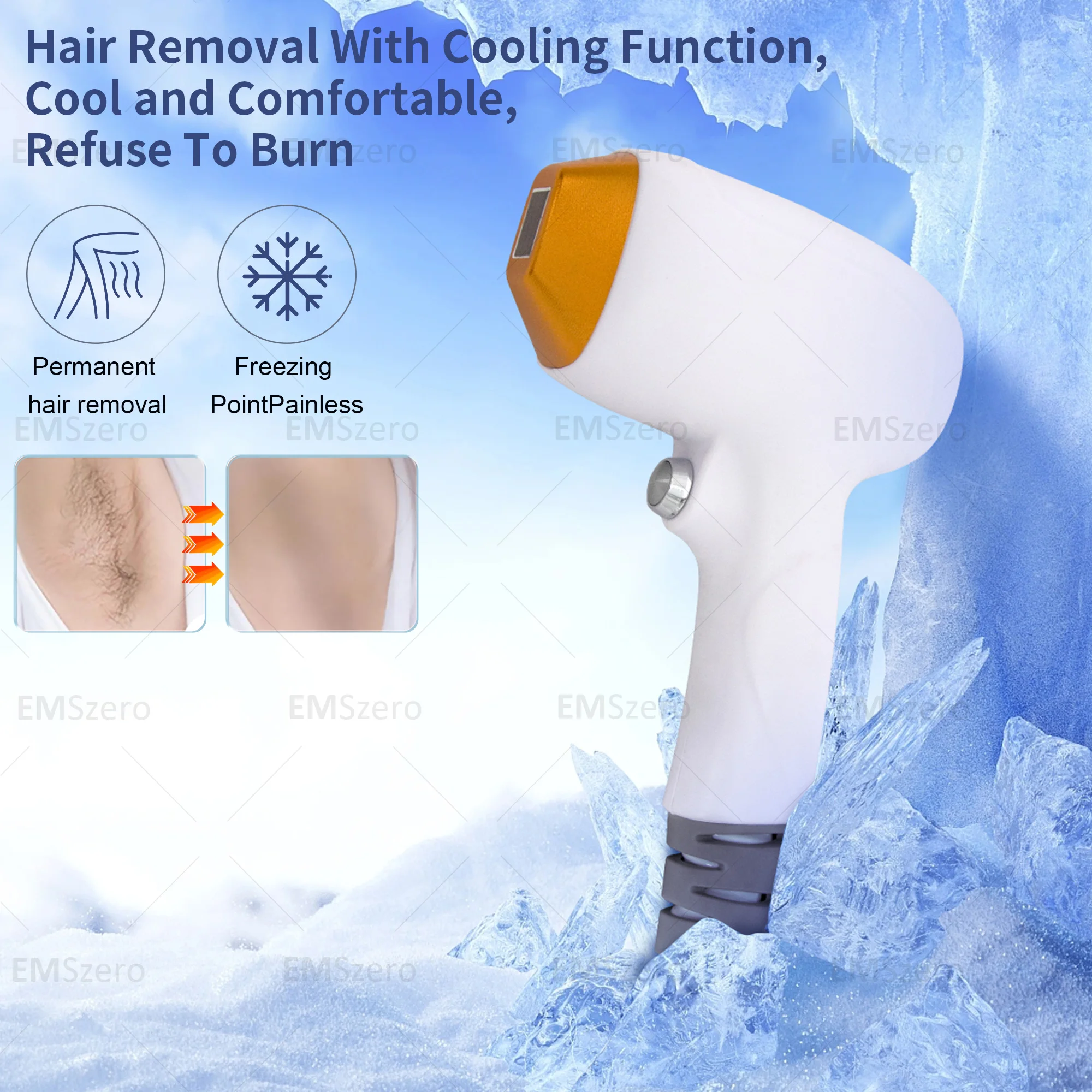 808nm Ice Diode Hair Removal Machine 3000W 3 Wavelength Underarm Permanent Painless Physical Body Care Depilation Device Salon