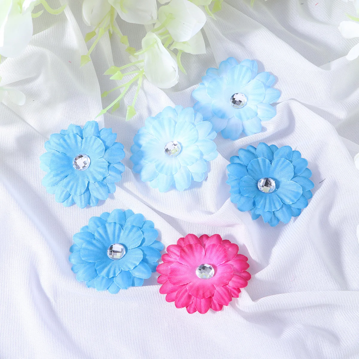 

Silk Artificial Flowers Diy Decorative Handmade Faux Flowers For Headbands Wedding Party Home Office Decoration Simulation