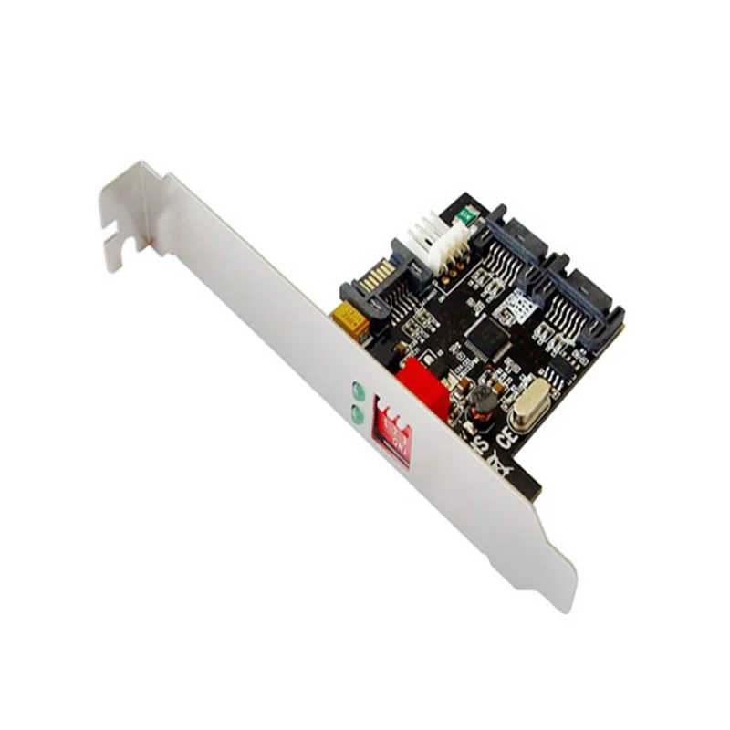 

SATA II 2 Port sata2.0 Multiplier (PM) Bracket Mounting RAID 0,1,JBOD Dual Channel Hard Disk Accelerator Card auto smart raid