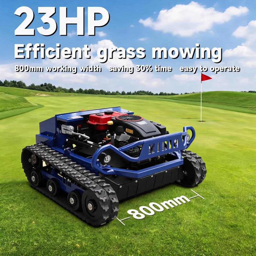 Ferngesteuerter Hochleistungs-Rasenmäher 800mm Schnittbreite Raupenmäher Multifunktions-Trimmer CE EPA Zertifiziert Einfaches Design