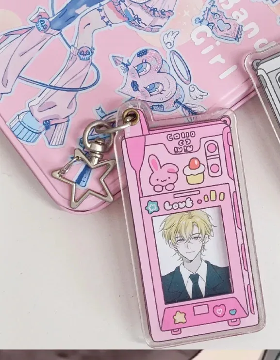 Llaveros de Anime Haruhi Fujioka para mujer, Oran High School Host Club, llavero acrílico, colgante para hombre, accesorios de adorno, regalo para Amiga