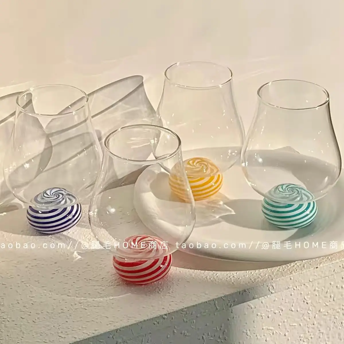 Cute Candy Series Short Footed Big Bellied Glass Cup High Aesthetic Red Wine Glasses, Home Dining Table Decoration Gifts