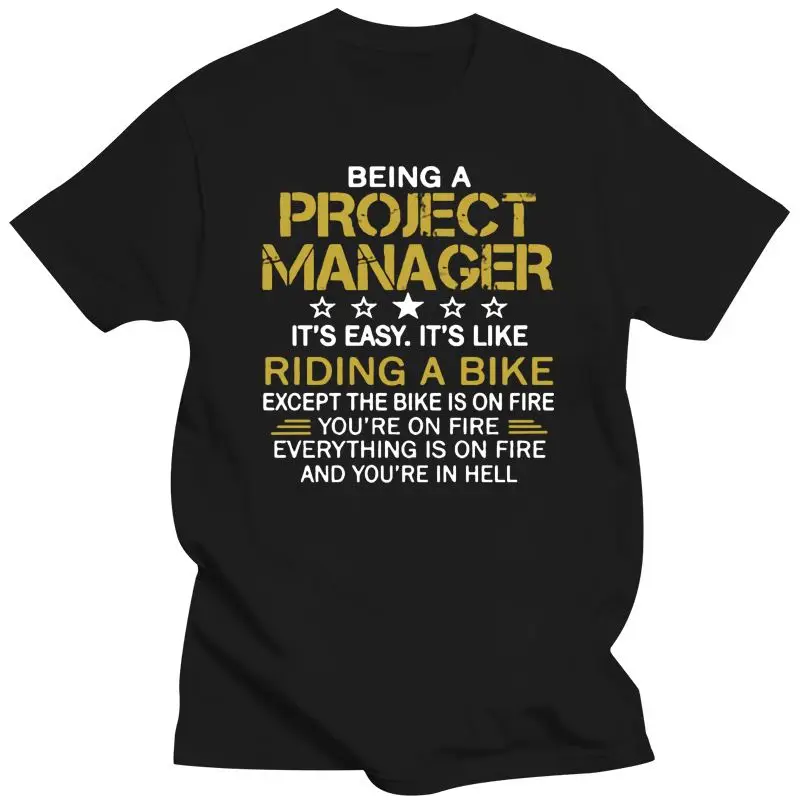 New Work Shirts Crew Neck Short Funny Work Quotes Project Manager Compression T-shirts For Men