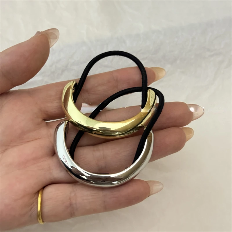 

Minimalist cold wind design sense ring metal ball head hair rope temperament head rope advanced sense hair tie hair band women