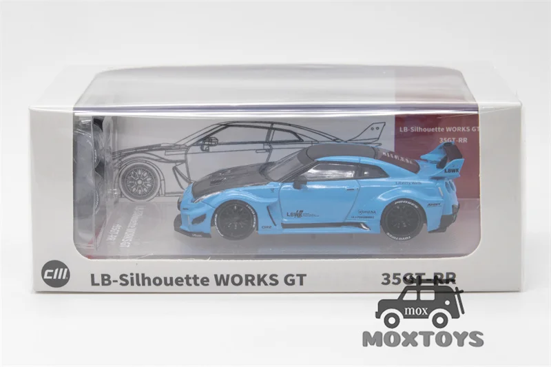 CM MODEL 1:64 LBWK GT35RR Blue Diecast Model Car