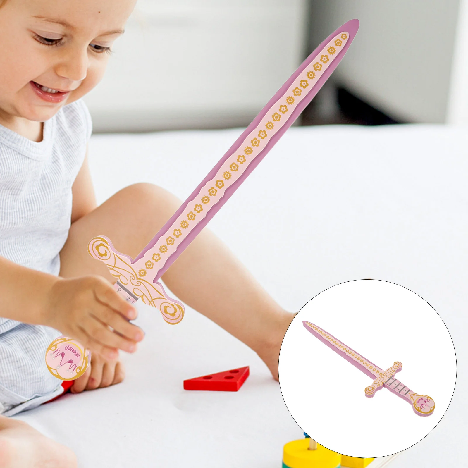 

Foam Swords Toy Safe Rounded Edges Kids Training Toys Princess Crown Holiday Gift Martial Training Prop