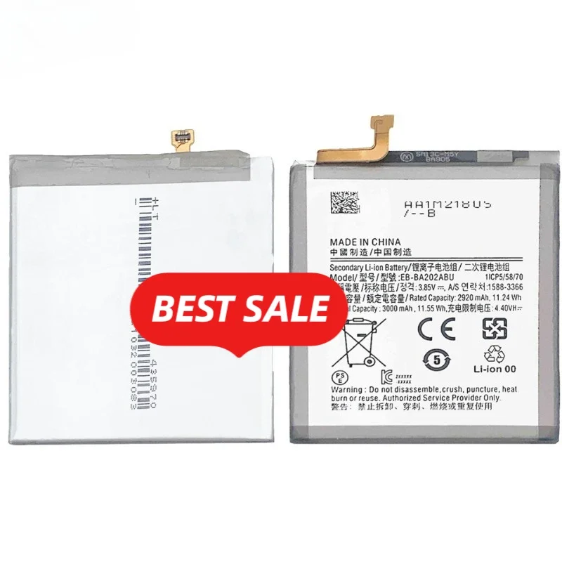 EB-BA202ABU for Samsung A10E/A20E Phone Battery 0 Cycle High Quality High Capacity Replacement Bateria Grade A Cell with Tools