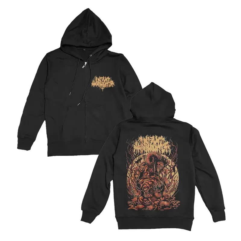 Infant Annihilator Zip-up Hoodie Sweatshirt Rock Band Heavy Metal Sudadera Rocker Streetwear Hip Hop Mens Zipper Hoody Tops