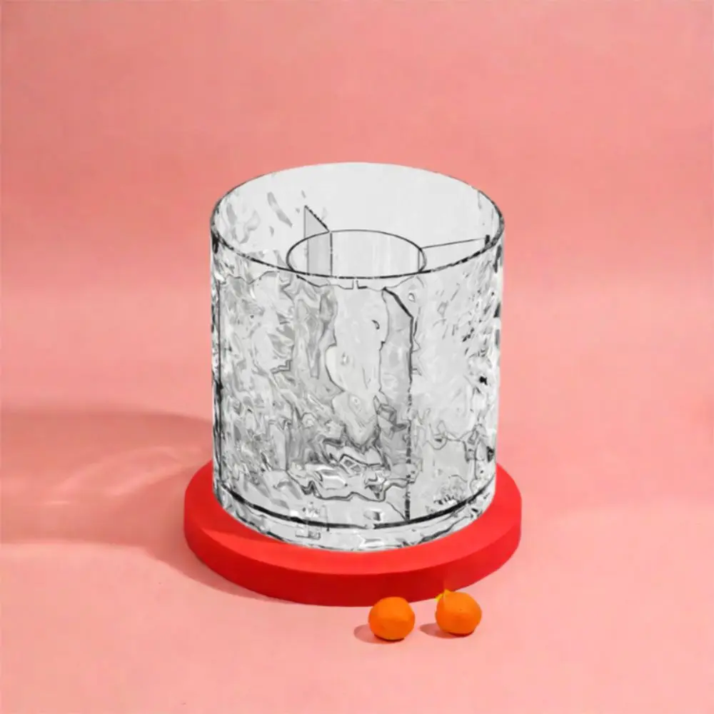 Plastic Pen Holder Rotatable Multi-function Makeup Brush Cylinder Large Capacity Creative Cosmetics Storage Box Desktop