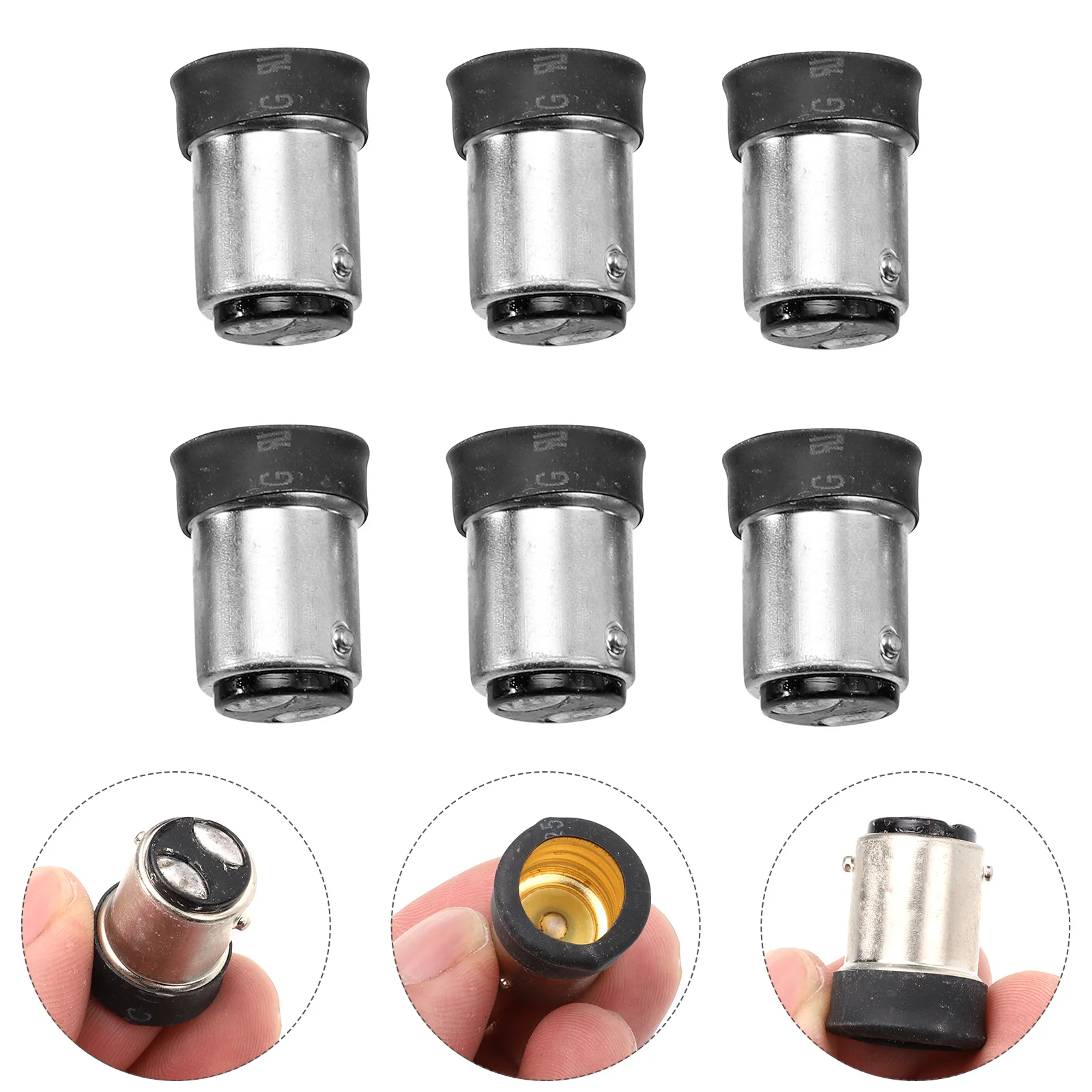 6 Pcs Lampholder Converter Light Bulb Socket Screw LED Adapter Plastic B15 to E14 Base