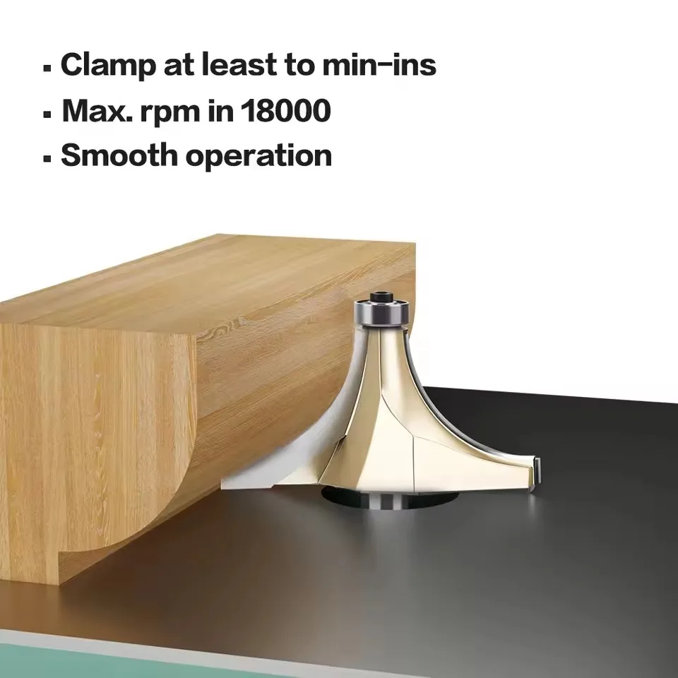 HUHAO 10PCS Router Bit 6mm 6.35mm 12.7mm Corner Round Router Bit Milling Cutter for Wood Flush Trim Cutter Woodworking Tools