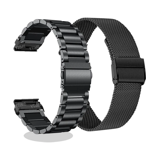 Imagen 1 del producto Forerunner 945 955 965 935 correa de Metal 22mm correa de reloj de acero inoxidable de ajuste fácil y rápido para pulsera Garmin Descent G1/Instinct 2