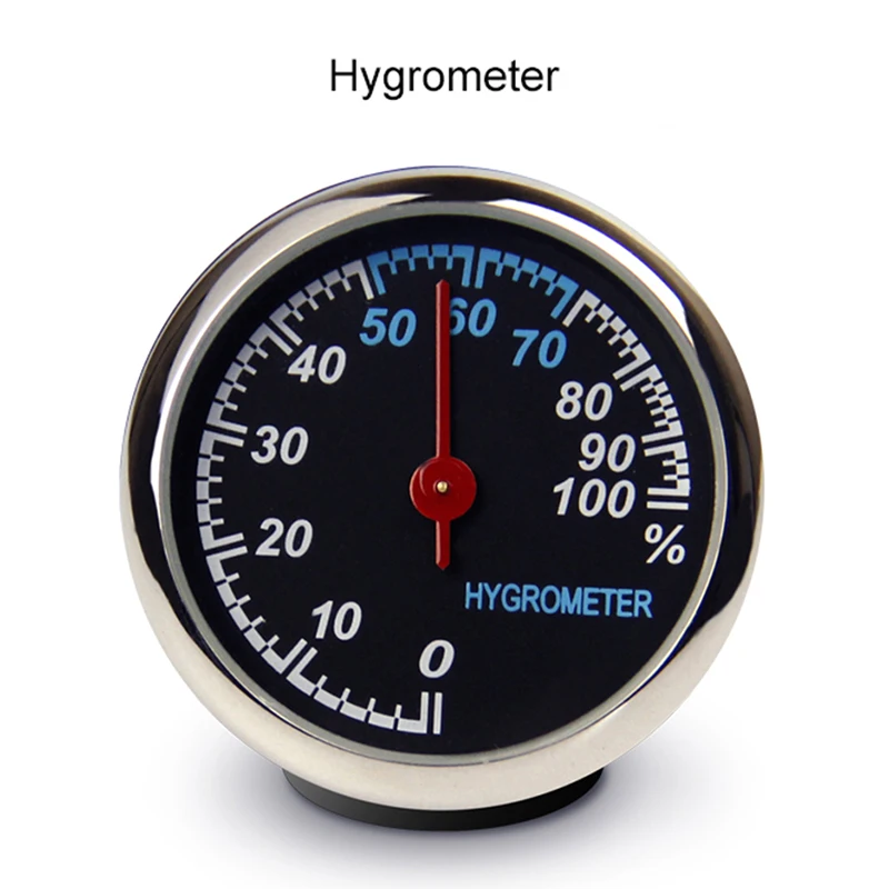 Compact 45mm Thermometer Plastic Round Temperature Gauge Double Metal Temp Monitor Test Fitting for Household Auto