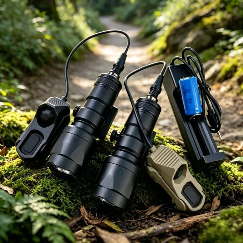 

M300 Metal Nylon Compact Flashlight Helmet Bracket Head Torch Fixed On Design for Outdoor Travel Hiking Tactical Activity