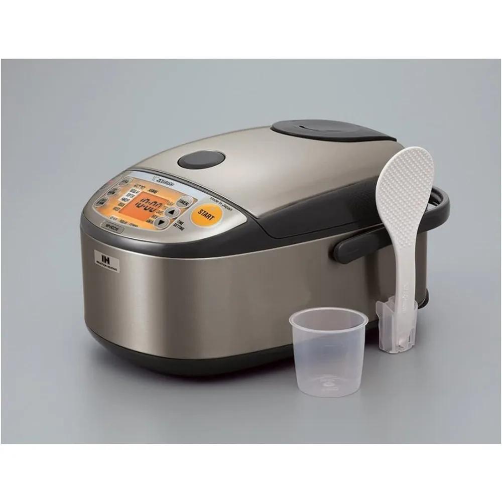 Imagem -03 - Zojirushi Np-hcc18xh Indução Aquecimento Sistema Arroz Fogão e Aquecedor Inoxidável Cinza Escuro 18 l