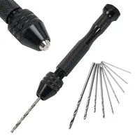 0.3-3.2mm Hand Drill Set Mini Hand Drill Bit Jewelry Craft Hand Manual Drill Woodworking Tools Drill Bit