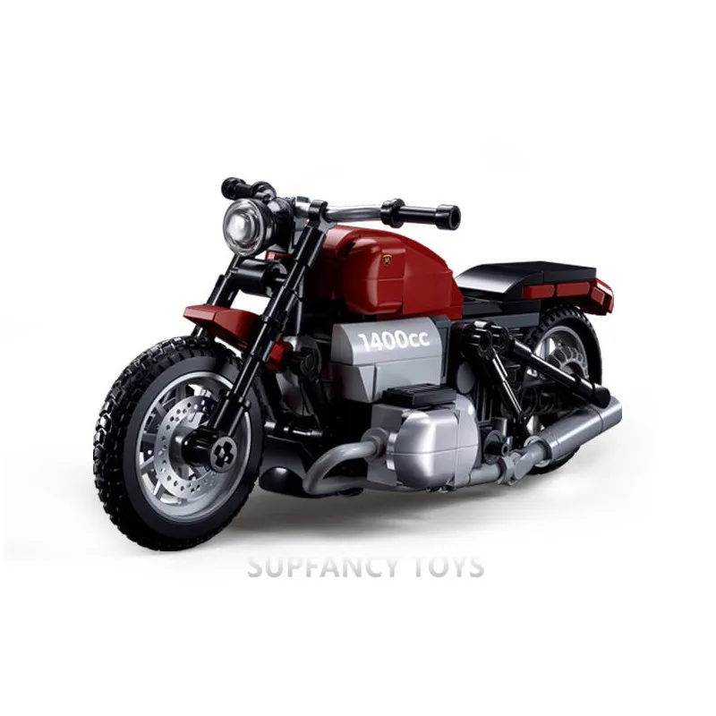 Sluban Motorcycle Building Blocks Stable Base Locomotive Model Bricks Cool Shape Kit Ornaments Educational Toys For Children