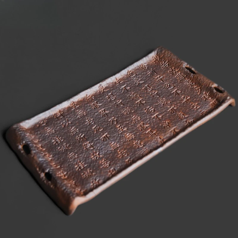 

Поднос для приготовления чая, минеральная глина, рельефная сутра сердца, сухой чайник, поднос для приготовления чая в китайском стиле дзен, минималистичный рабочий стол для учебы