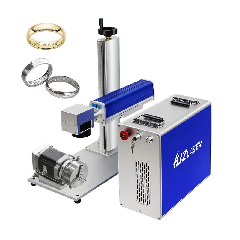 20w 30w 50w Aluminum jewelry small mini portable  cutting engraving marking machine price for plastic metal gold