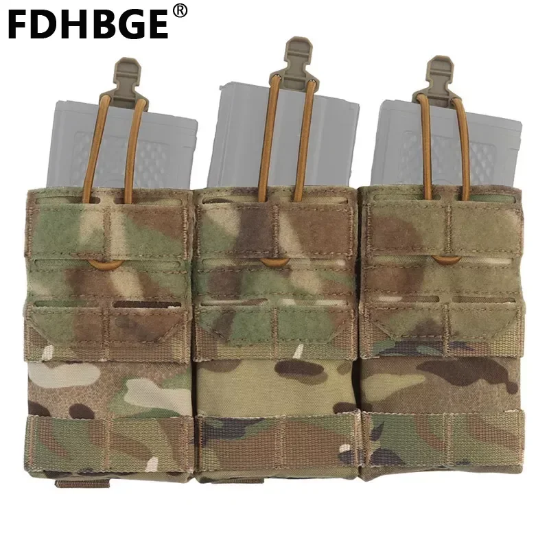 

FDHBGE Tactical Dual Purpose 5.56 Triple Magazine Pouch Molle System Accessories Airsoft CS Wargame Waist Bag Hunting Equipment