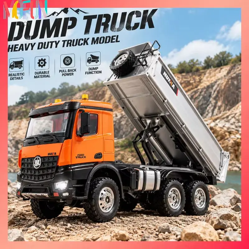 HuiNa 598 1 14 Scale 14 Channel Alloy Remote Control Dumper Engineering Transport Vehicle With Light