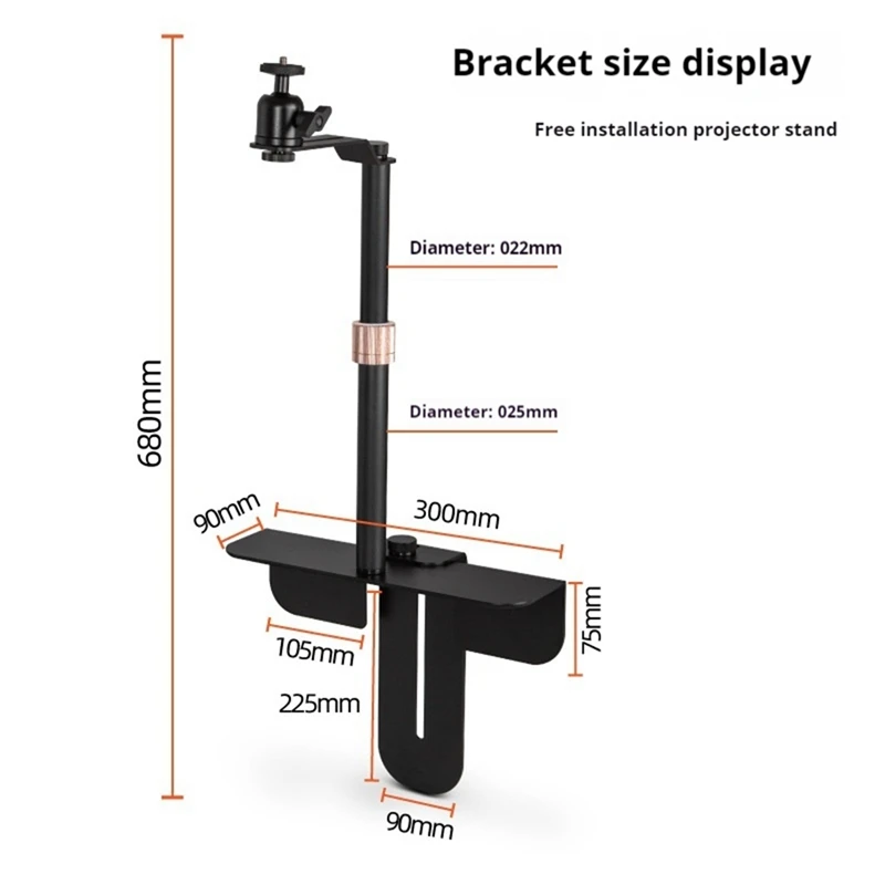 Projector Stand Bed Sofa Metal Holder Table Projector Holder  Wall Mount Retractable Bracket Universal Support