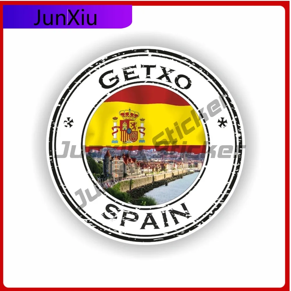 

Getxo Spain Seal Unique Car Anti Scratch Decal Sticker Round Emblem Decal Trendy Trendy Durable Decoration Truck Trendy
