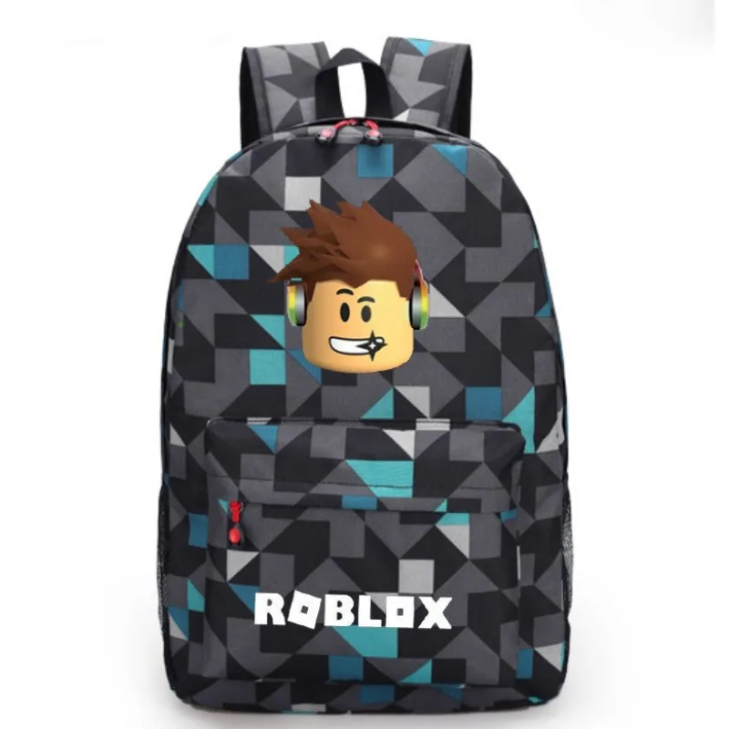 

Robloxs Backpack Peripheral Backpacks Lightning Grid Starry Sky Backpack Male Female Student Backpacks Large Capacity