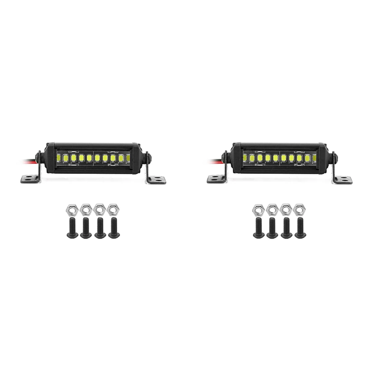 SQPP-2X RC Car Roof Lamp 24 36 LED Light Bar For 1/10 RC Crawler Axial SCX10 90046/47 SCX24 Wrangler D90 TRX4 Body, E
