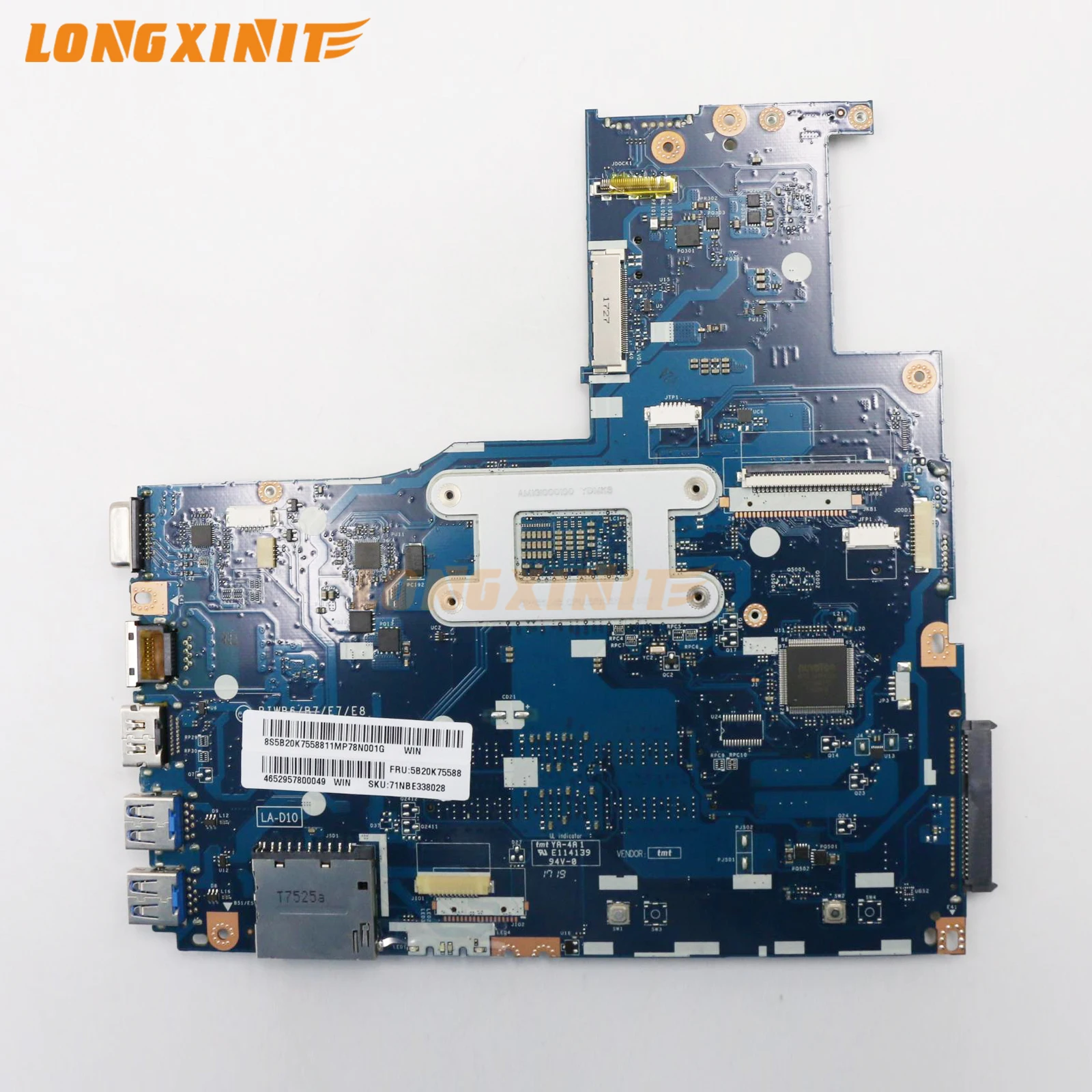 LA-D102P  For Lenovo  Ideapad B51-80 E51-80  Laptop motherboard With. i3-6100U i5-6200U i7-6500U Gen CPU