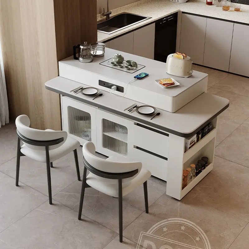 

Dining table integrated, rotatable and retractable household small apartment multi-functional Zhongdao bar counter
