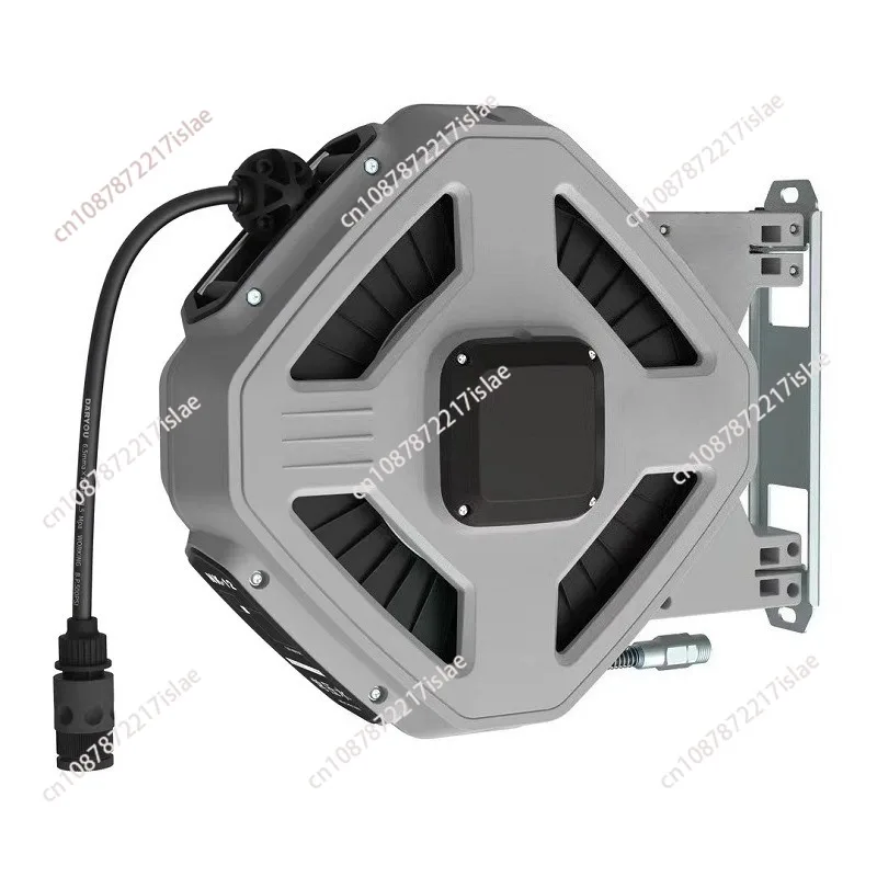 Retractable Hose Reel, Portable Water Electric Gas Pipe Winding Storage Tool for Household Pipeline Organizing