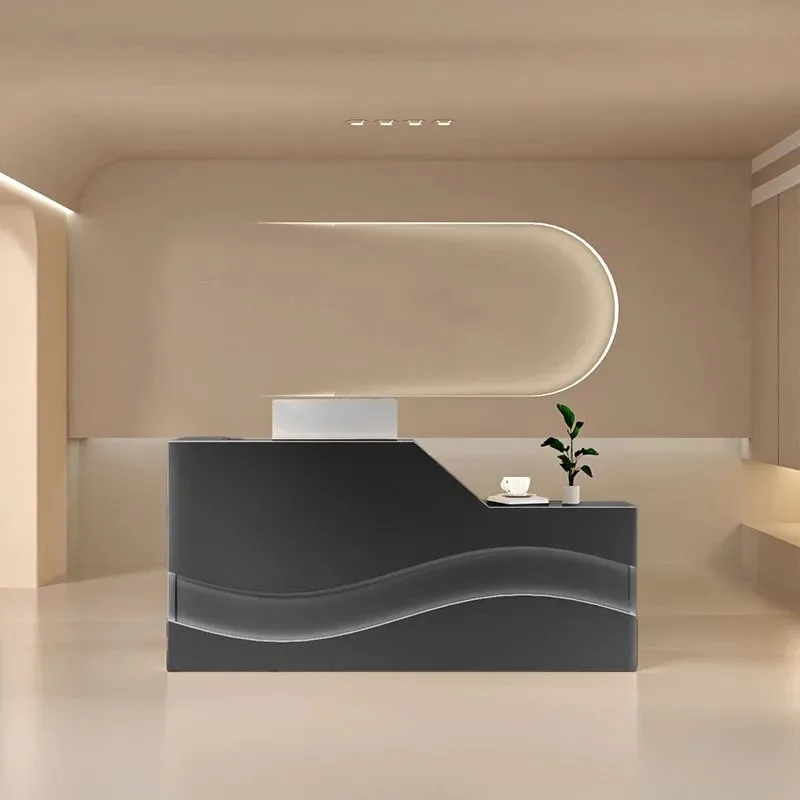 

··Room Decor Beauty Reception Desks Decorations Display Simple Safe Reception Desk Counter Modern Scrivania Commercial Furniture