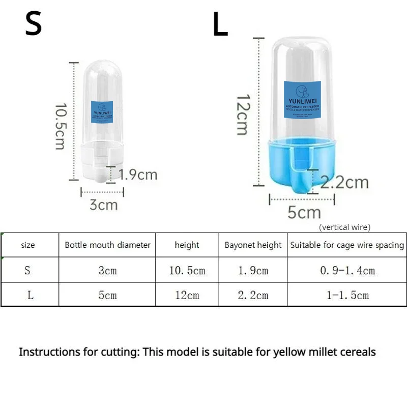 Hanging Pet Feeder Squirrel Parrot Water Dispenser Pet Bird Food Box Cage Accessories Birds Supplies Window Bird Feeder Yunliwei