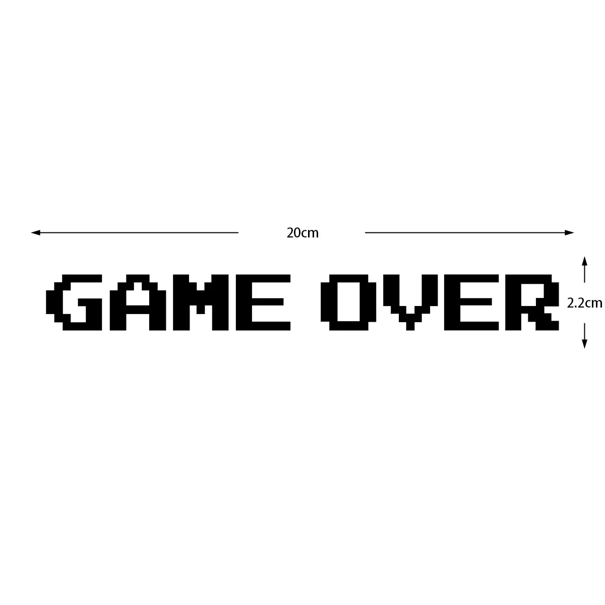 1PC GAME OVER Sticker Vinyl Decal for Motorcycle Front Cowl Helmet Car Smooth Surface Bumper Exterior Decor Accessories